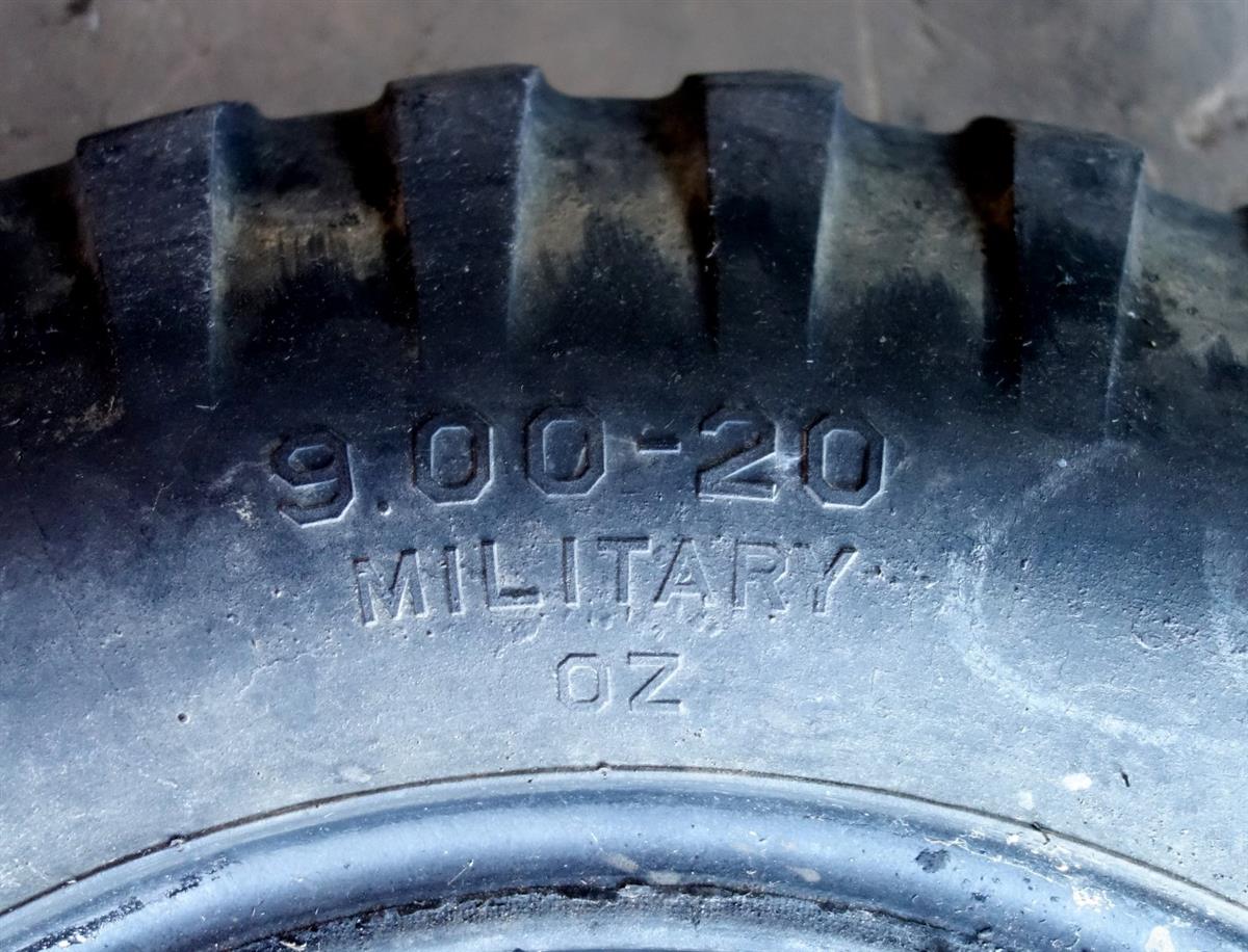 TI-134 | 9.00 by 20 Military Bias Tire 50 Percent Tread USED (3).JPG