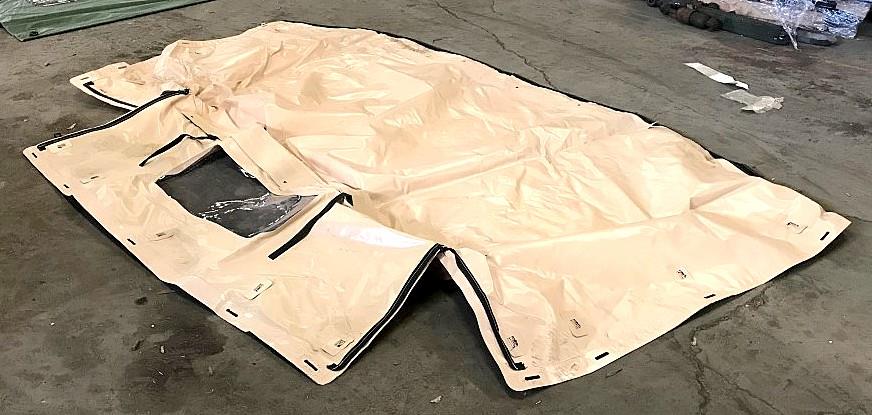 HM-1227 | HM-1227  10 Foot 4-Man Soft Top Cover (TAN) HMMWV (6).jpeg