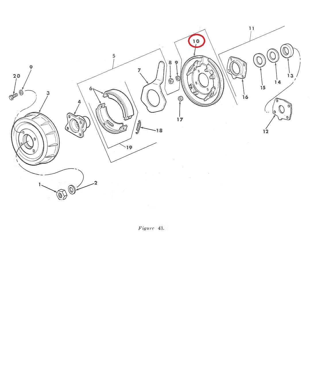 MU-213 | MU-213 Brake Backing Plate Mule M274 Parts Diagram (Large).JPG