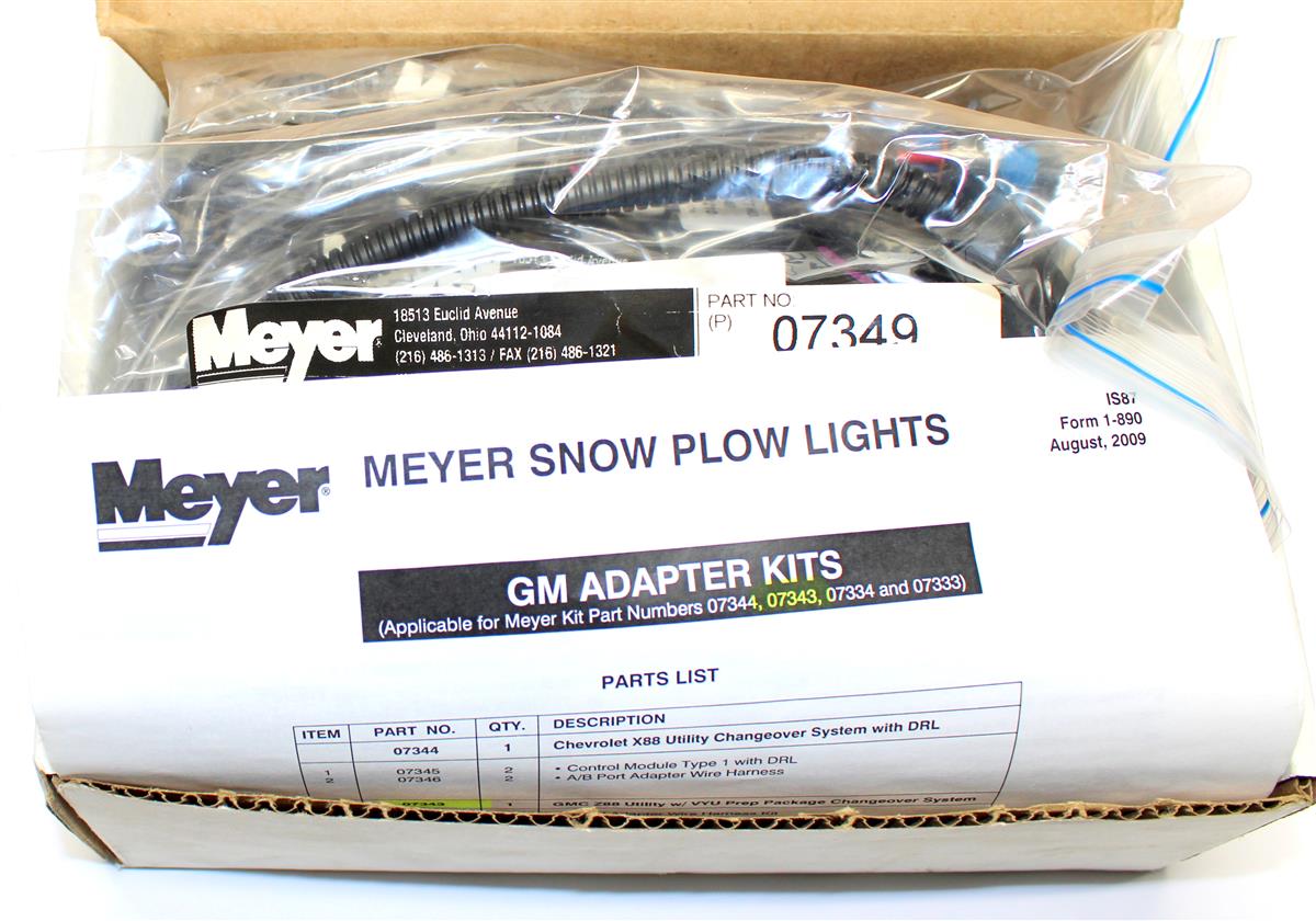 SNOW-070 | SNOW-070 GMC Z88 Utility Saber Headlight Adapter Kit Meyer Snow Plow  (3).JPG
