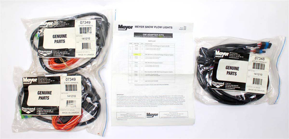 SNOW-070 | SNOW-070 GMC Z88 Utility Saber Headlight Adapter Kit Meyer Snow Plow  (4).JPG