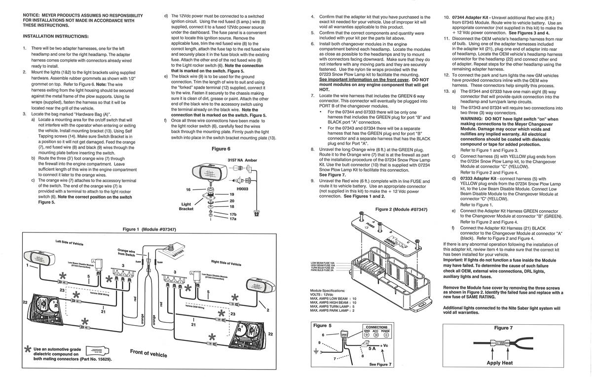 SNOW-070 | SNOW-070 GMC Z88 Utility Saber Headlight Adapter Kit Meyer Snow Plow Reference (2).JPG