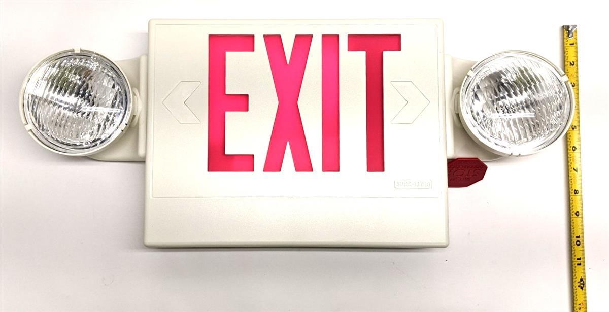 Sure-Lites Cooper Emergency Lighting LED Red Safety Traffic Evacuation Exit Sign