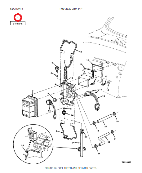 HM-2043 | HM-2043  HMMWV Fuel Filter Assembly.png