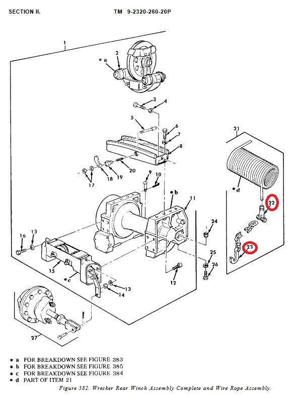 5T-2132 Rear Winch Chain 45,000 lb Garwood Winch M54A2 M809 M939A1 M939A2