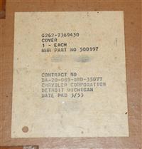 SP-445 | SP-445 Cover M47 Chrysler Patton 90mm Gun Tank G262 (13).JPG