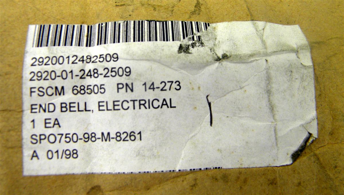 HM-568 | 2920-01-248-2509 End Bell, Electrical Rotating Equipment, Alternator Drive Housing Kit (1).JPG