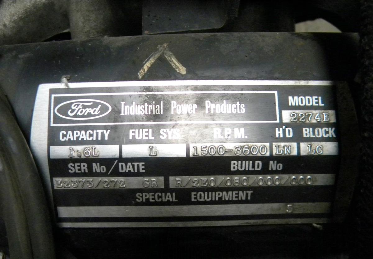 SP-1433 | Ford Engine Model 2274E, 4 Cylinder, Propane Gas Engine for Bobcat 742 Skid Steer. USED (6).JPG