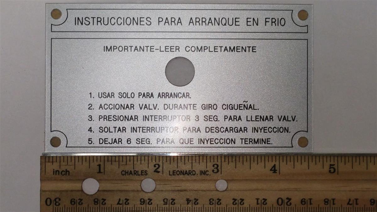 DT-357 | Instrucciones Para Arranque En Frio Decal 3.jpg
