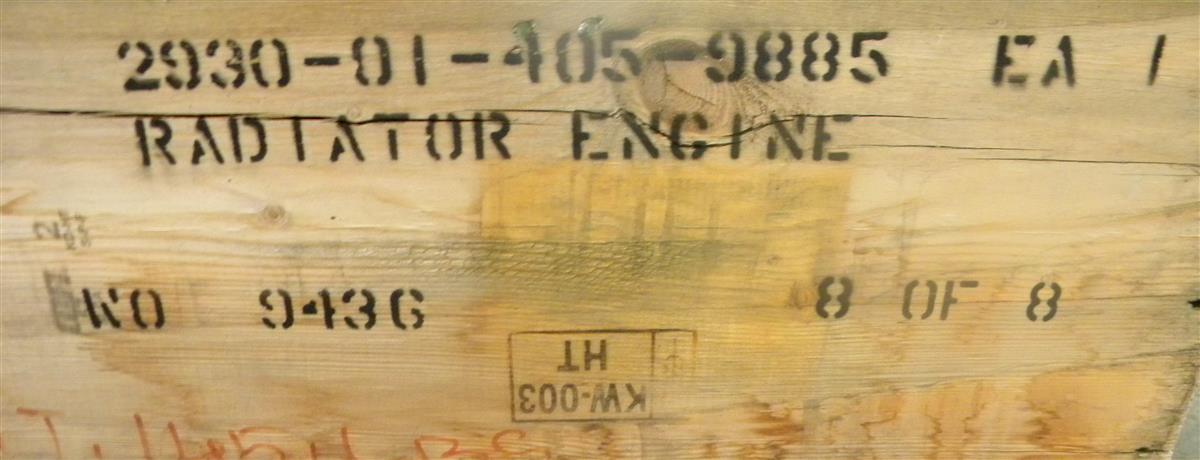 HM-582 | 2930-01-405-9885 Radiator, Engine Coolant with Slight Blemish on Fins and Crushed Intake Tube (6).JPG