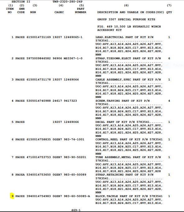 HM-3701 | HM-3701  Mile Marker Tackle Block 10,500lb Hydraulic Winch HMMWV Manual.JPG