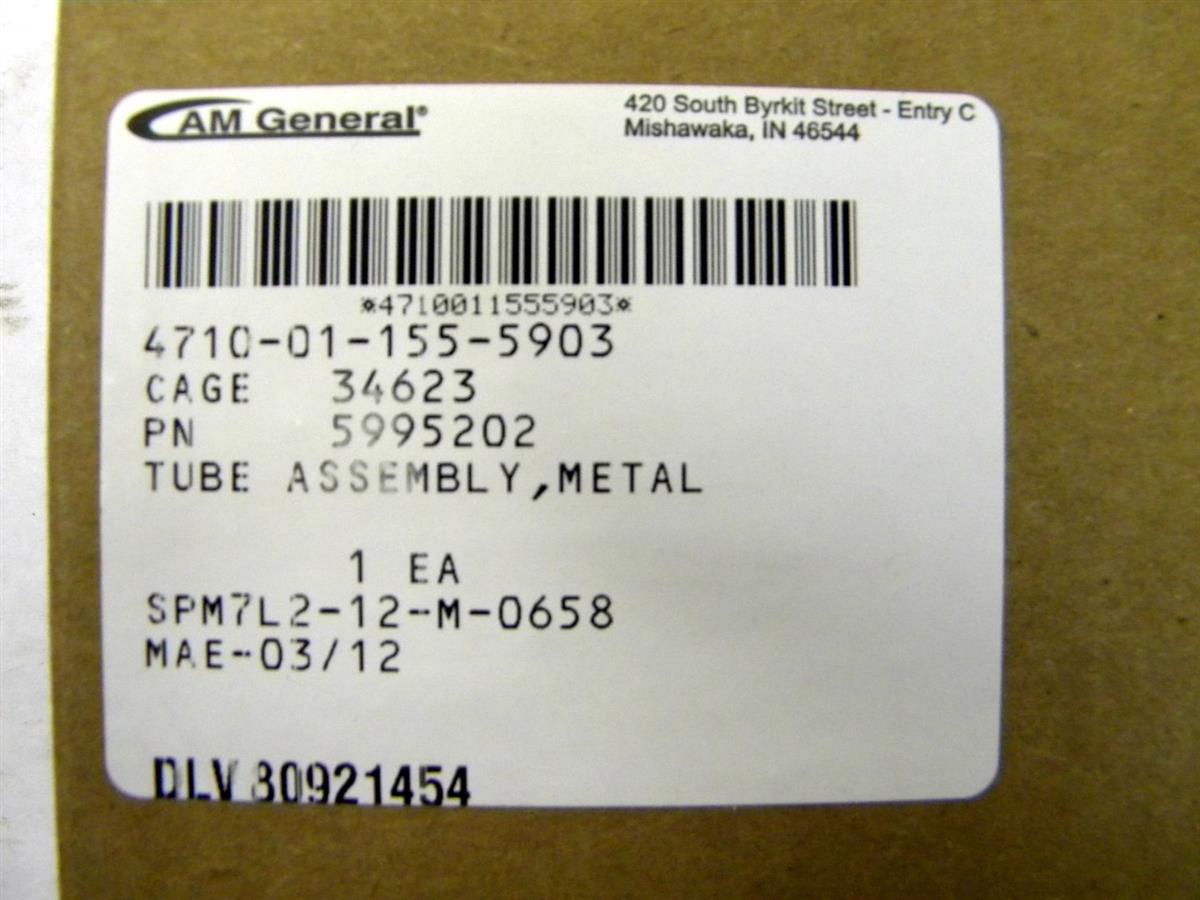 M9-6054 | 4710-01-155-5903 Copper Power Steering Line for M915 Series and M916A1. NOS (2).JPG
