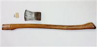 Axe with handle and wedge