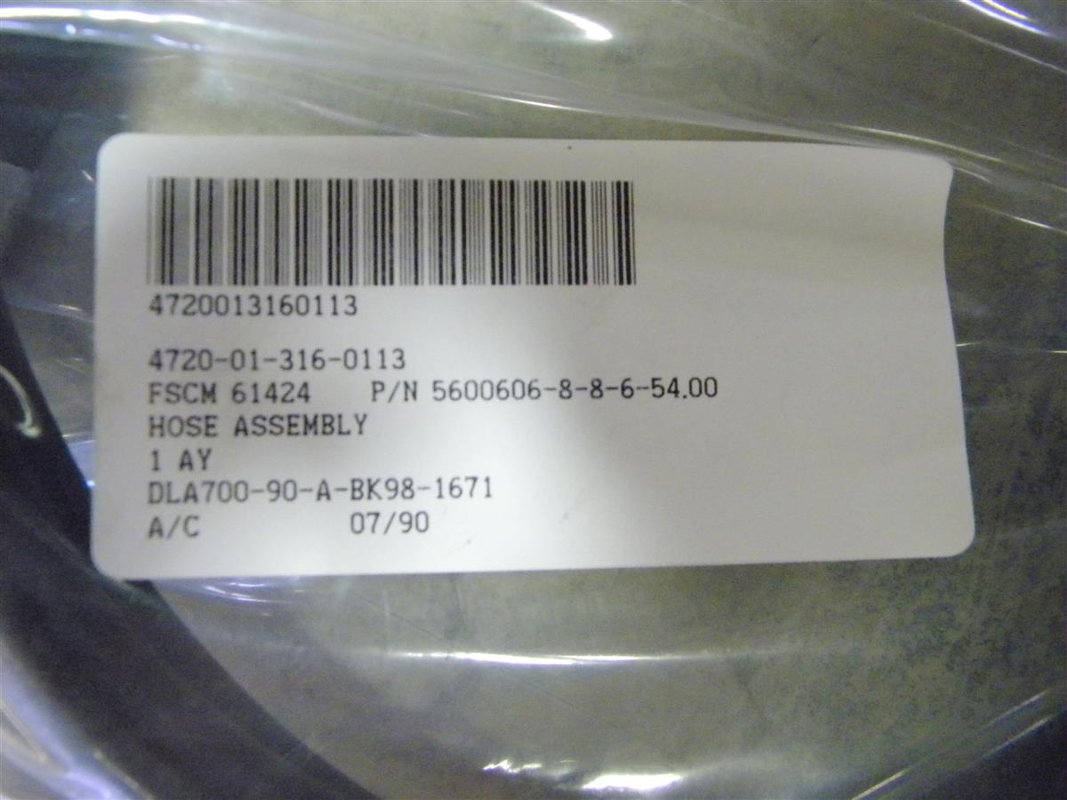 SP-1412 | 4720-01-316-0113 Hose Assembly, Nonmetallic, 54 Inch Parflex Hydraulic Hose Three Eighths Inch Inner Diameter (5).JPG