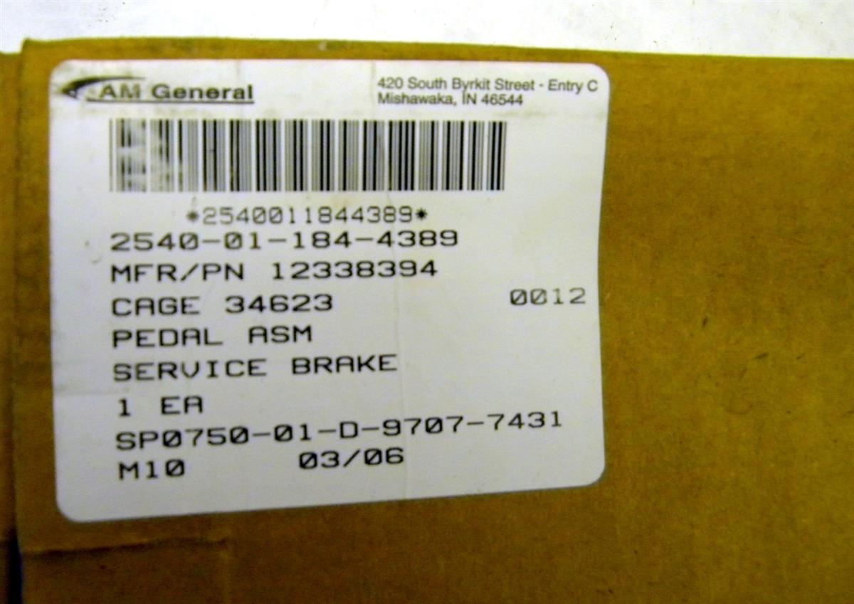 HM-618 | 2540-01-184-4389 Service Brake Pedal for HMMWV. NOS (3).JPG