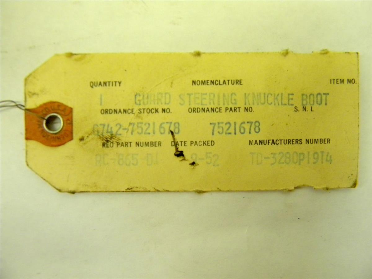 M35-408 | 2530-00-752-1678 Steering Knuckle Guard for M35 Series Trucks. NOS.  (2).JPG