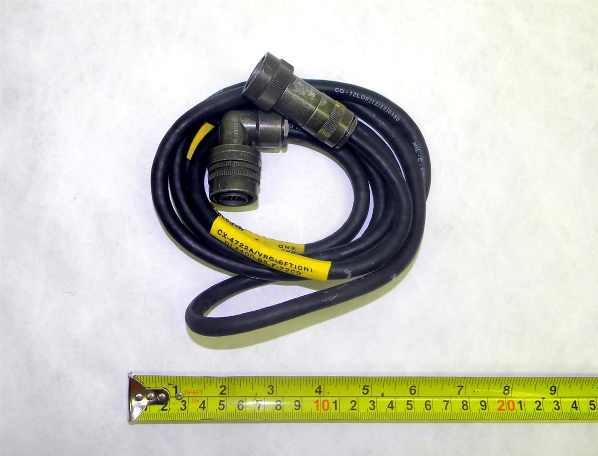 RAD-241 | 5995-00-258-8423 Cable Assembly, 6 Feet Long for Radio Set and Receiver Transmitter Radio. NOS (3).JPG