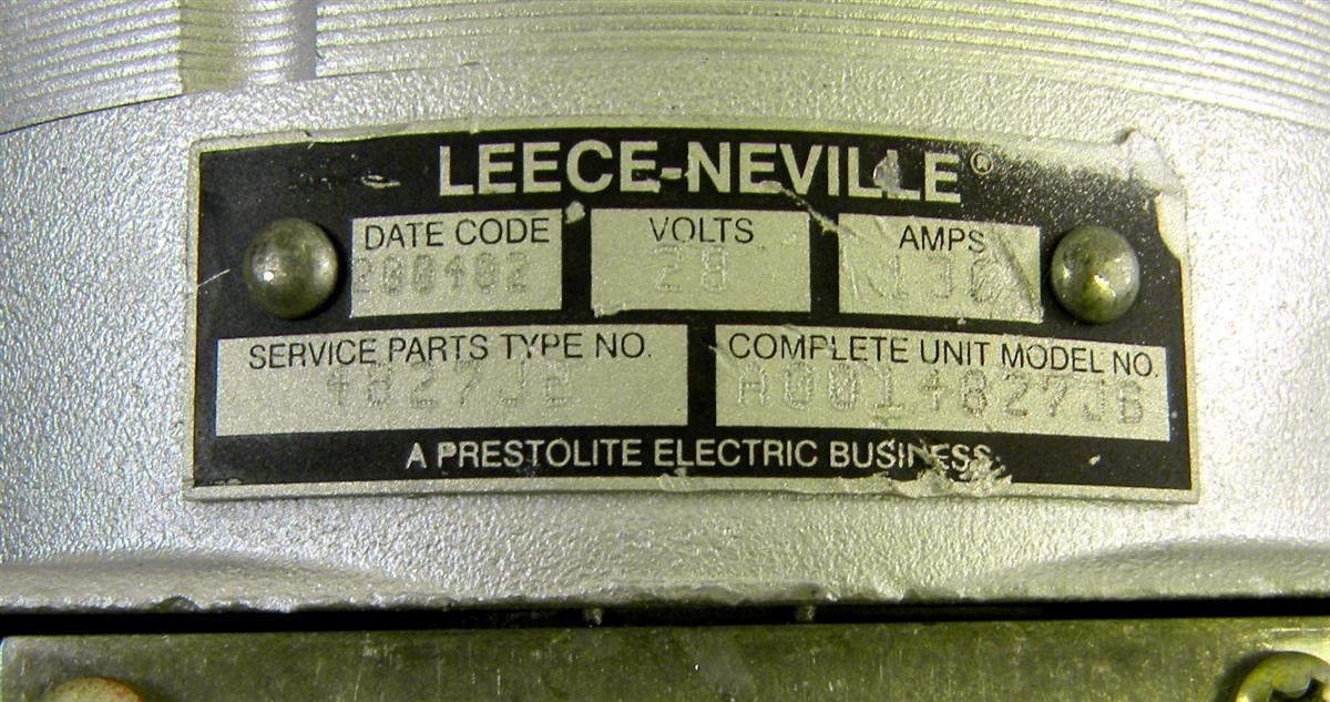 HEM-178 | 2920-01-482-8799 Prestolite, Leece Neville 28 Volt 130 AMP Engine Generator for M1070 and HEMTT. Rebulit.  (8).JPG