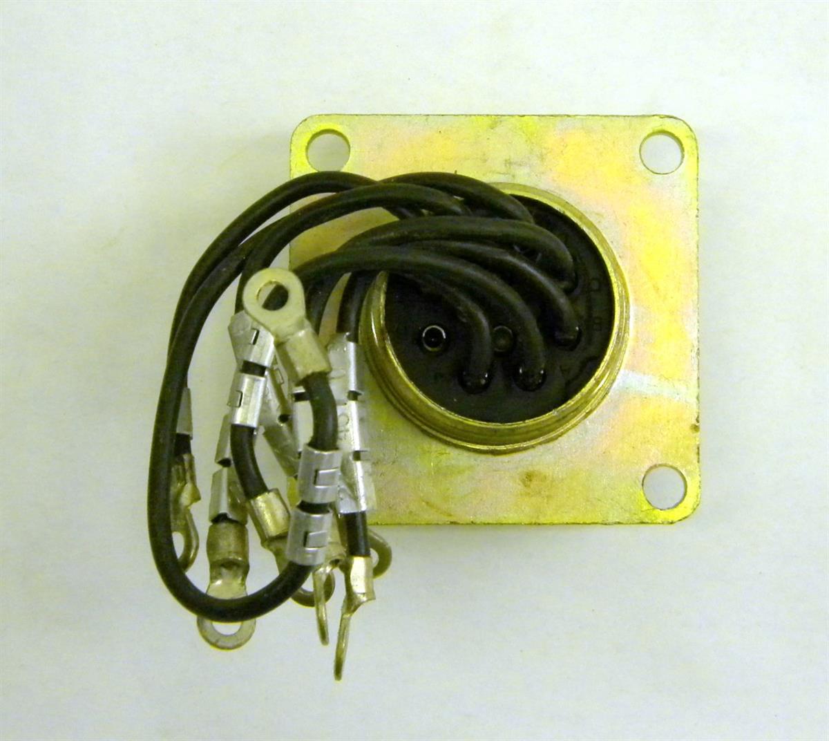 TR-208 | 2590-00-930-5663 12 Pin Trailer Receptacle with Mounting Plate for some military trailers NOS (4).JPG