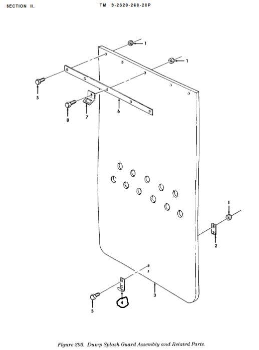 5T-1073 | 5T-1073  Splash Guard Hook Bracket M809.JPG