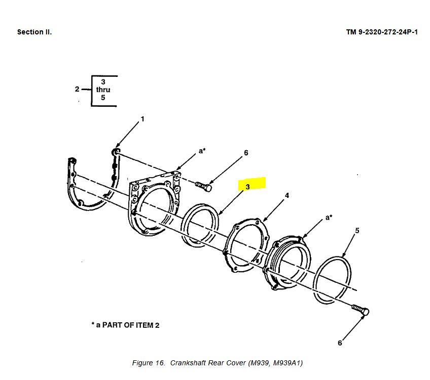 5T-1104 | 5T-1104 Rear Main Crankshaft Seal Cummins Diesel Engine NHC250 M809 M939A1 (14).JPG