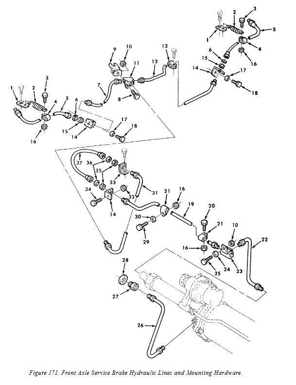 5T-1115 | 5T-1115 5 Ton Front Axle Service Brake Hydraulic Line (3).JPG