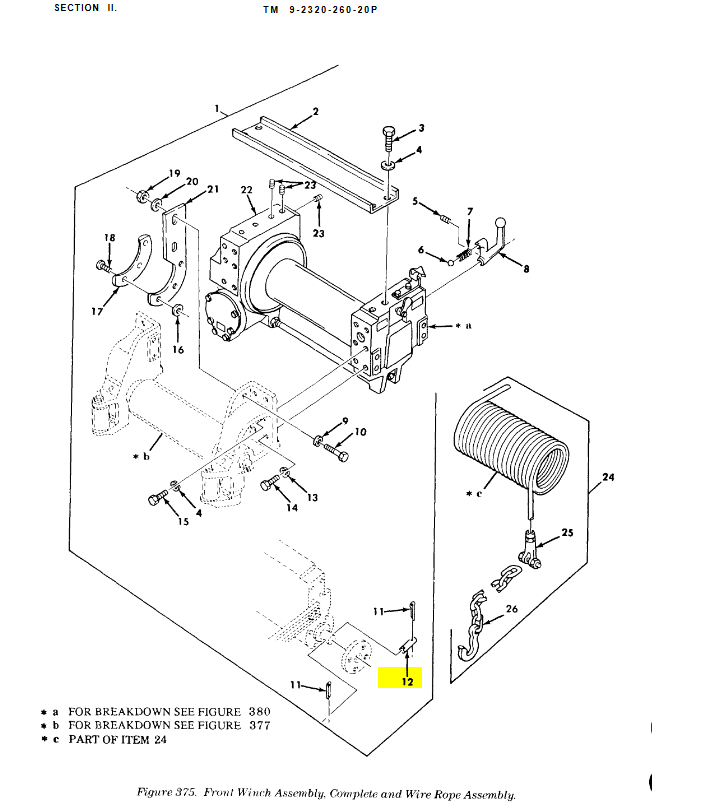 5T-2168  | 5T-2168 Straight Headless Shear Pin Front Mounted Winch M809 M939A1 Dia.PNG