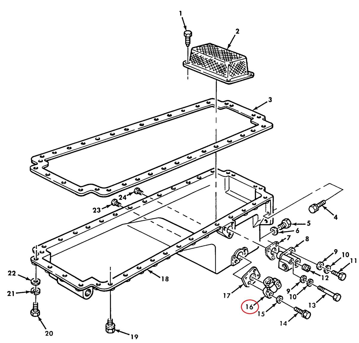 5T-979 | 5T-979 5 Ton Engine Oil Pan Flange Parts Diagram.jpg