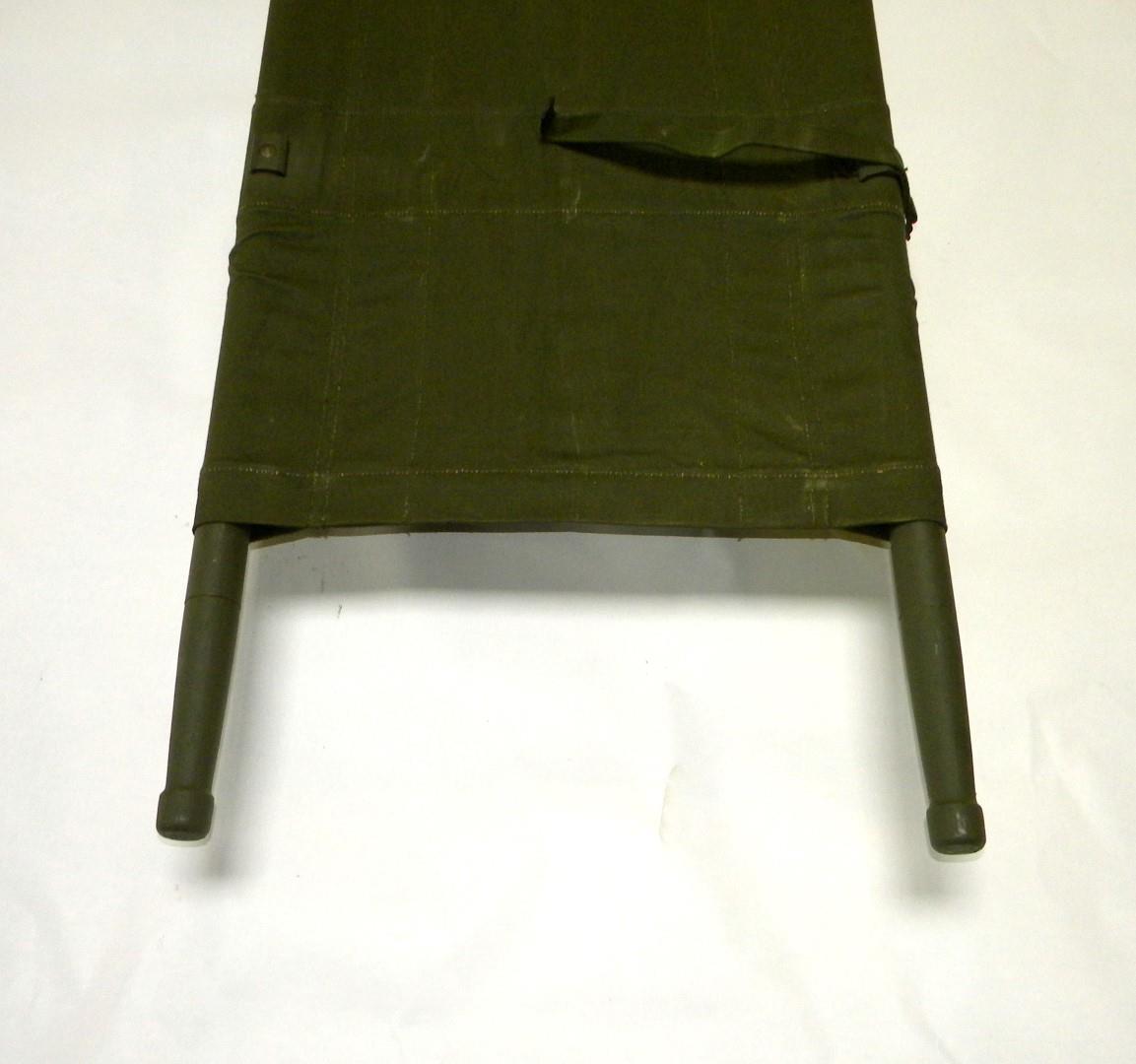 SP-1756 | 6530-00-783-7905 USGI Green Canvas Folding Litter, Stretcher with Wood Handles NOS (3).JPG