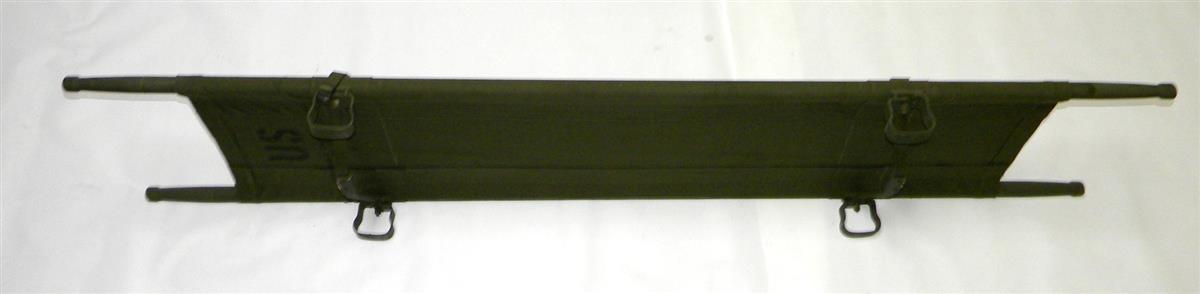 SP-1756 | 6530-00-783-7905 USGI Green Canvas Folding Litter, Stretcher with Wood Handles NOS (4).JPG