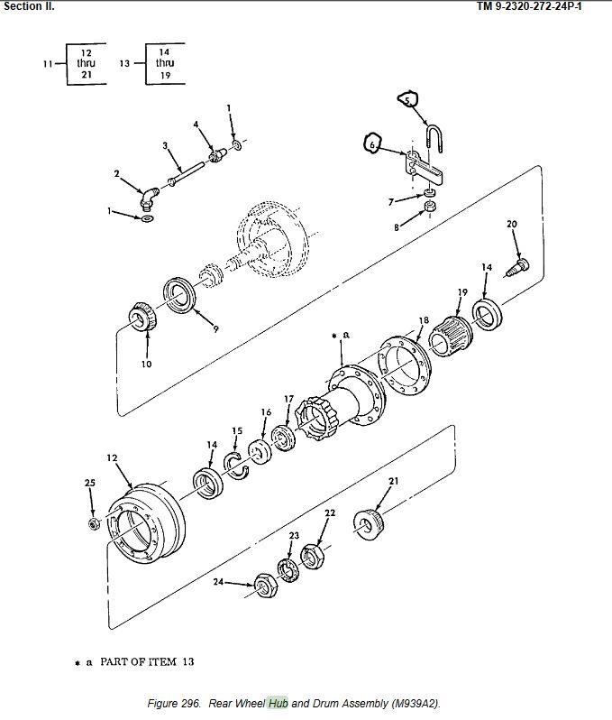 9M-1009 | 9M-1009  Rear Axle Brake Chamber Mounting Bracket M939A2.JPG