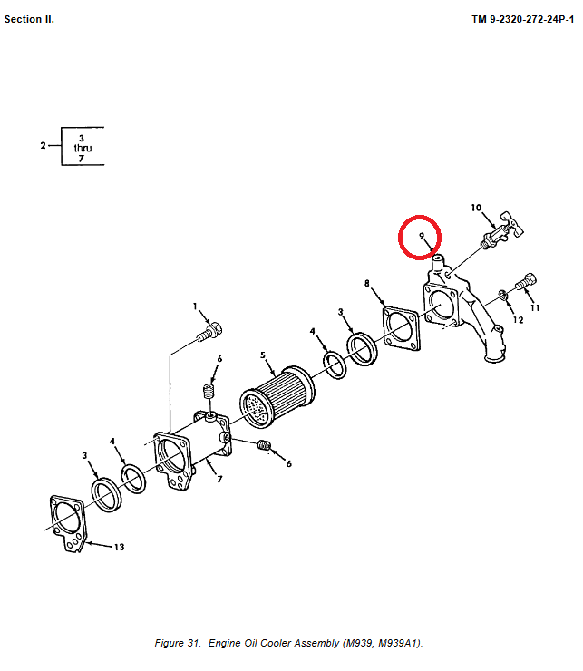 9M-1028 | 9M-1028  Engine Oil Cooler Cover M939.PNG
