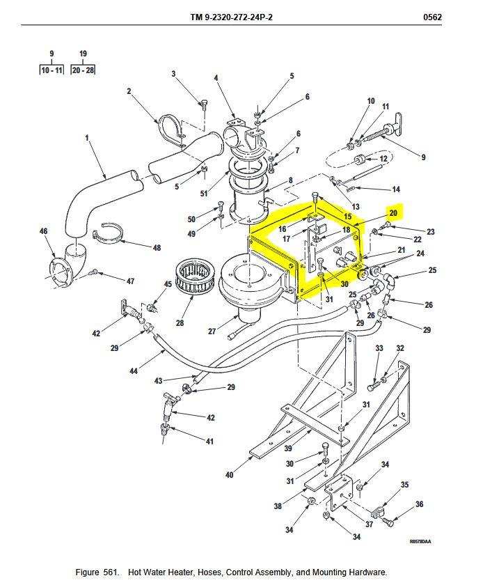 9M-1866 | 9M-1866 Heater Core of Cab Heater Hot Water Box M939A1 M939A2.JPG