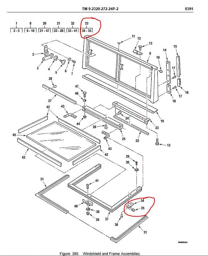 COM-5736 | Windshield Mounting Bracket Hinge Common Application