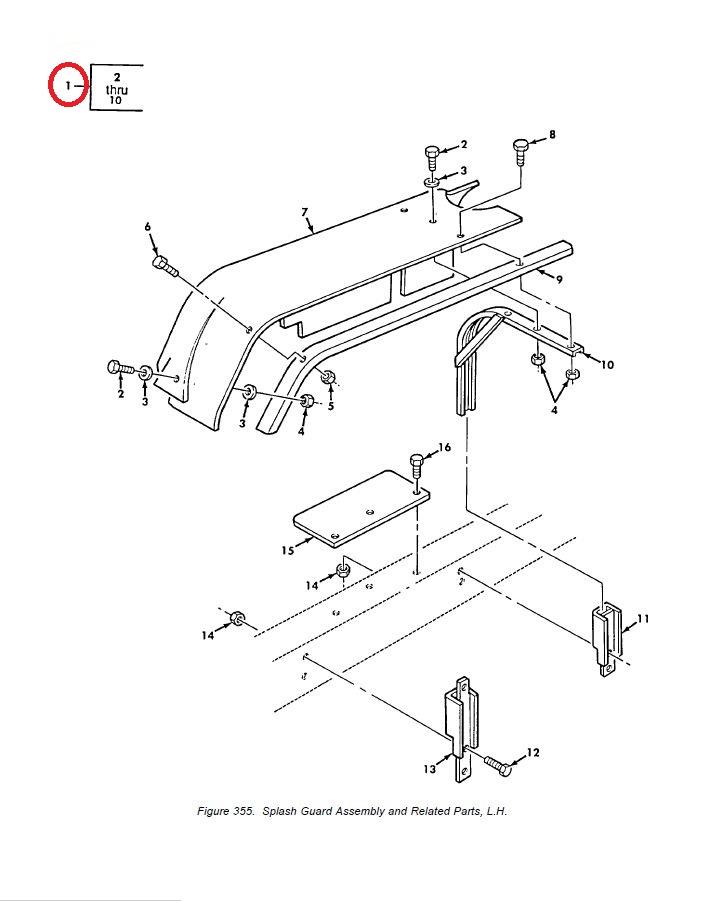 9M-802 | 9M-802 Left Inner Wheel Well Splash Guard Assembly Parts Diagram.JPG