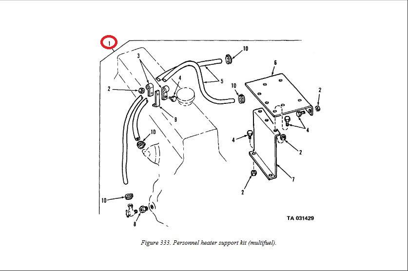 COM-3009 | COM-3009 Bracket Kit for Cab Heater- Under Hood Fender Mount.JPG
