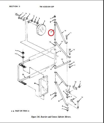 COM-5313 | COM-5313 Driver Side Rearview Mirror End Rod.JPG