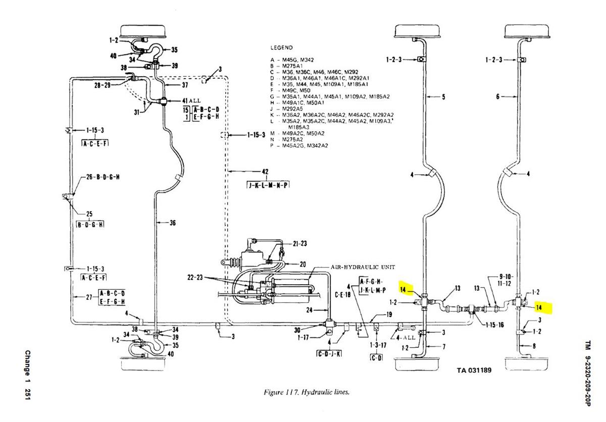 COM-5734 | COM-5734 Front Axle Hydraulic Brake Line Connector Tee M35A2 Dia 1.JPG