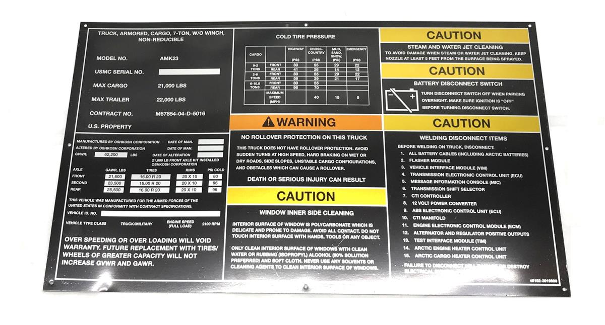 DT-441 | DT-441  AMK23 Cargo Truck Data Tag Label Kit (409).jpg
