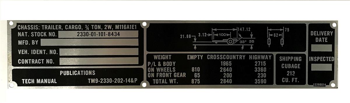 DT-465 | DT-465  M116A1E1 Cargo Trailer Data Tag (1).jpg