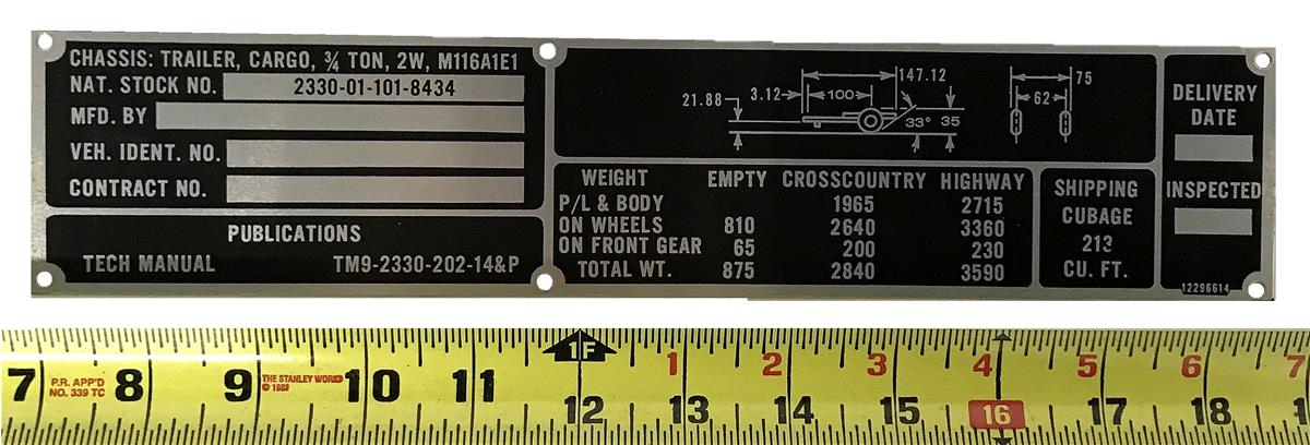 DT-465 | DT-465  M116A1E1 Cargo Trailer Data Tag (4).jpg