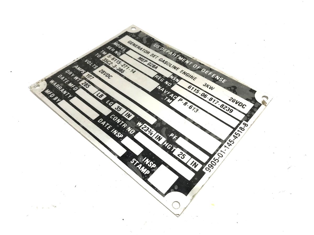 DT-478 | DT-478 US DOD Generator Identification Plate (4).jpg