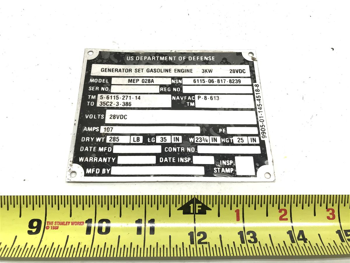 DT-478 | DT-478 US DOD Generator Identification Plate (5).jpg