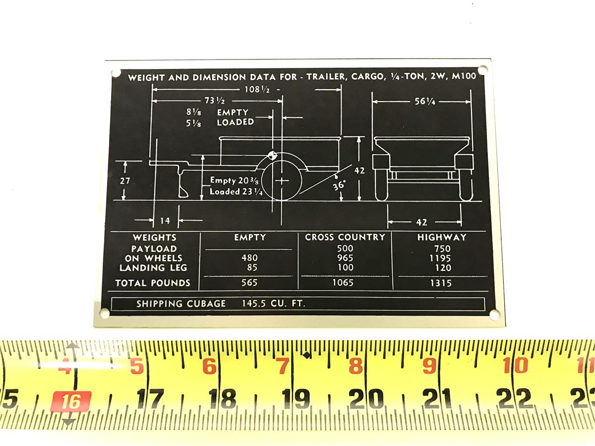 DT-518 | DT-518 14 Ton Cargo Trailer Weight and Dimension Data Plate (2).jpg