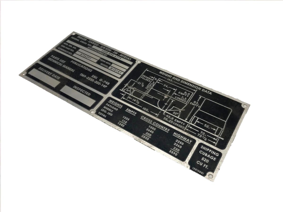 DT-542 | DT-542 M101A1 Weight and Dimension Data Plate (1).jpg