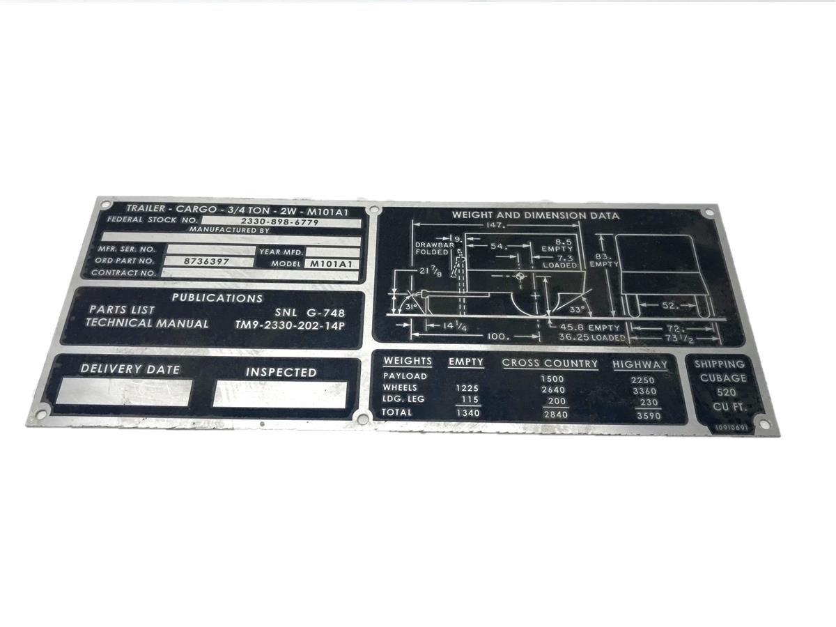 DT-542 | DT-542 M101A1 Weight and Dimension Data Plate (5).jpg
