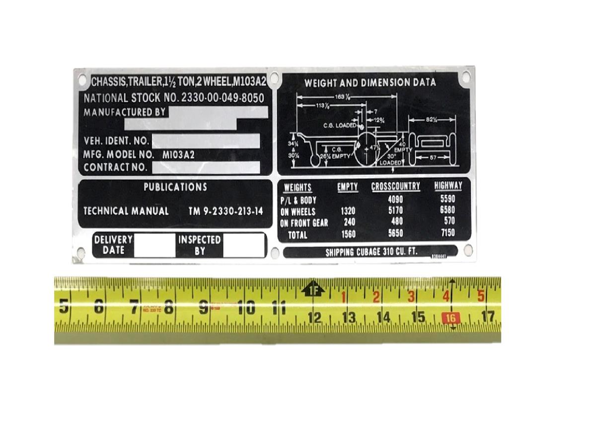 DT-560 | DT-560  M103A2 Chassis Trailer Weight and Dimension Data Plate (5).jpg