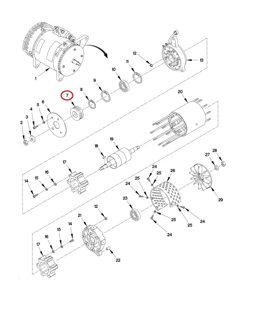FM-317 | FM-317 LMTV - FMTV Alternator Pulley Parts Diagram.jpg
