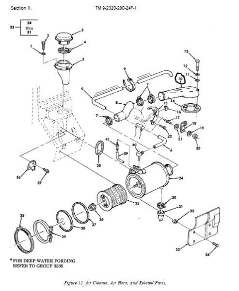 HM-1068 | HM-1068  Air Cleaner Intake Tube HMMWV.JPG