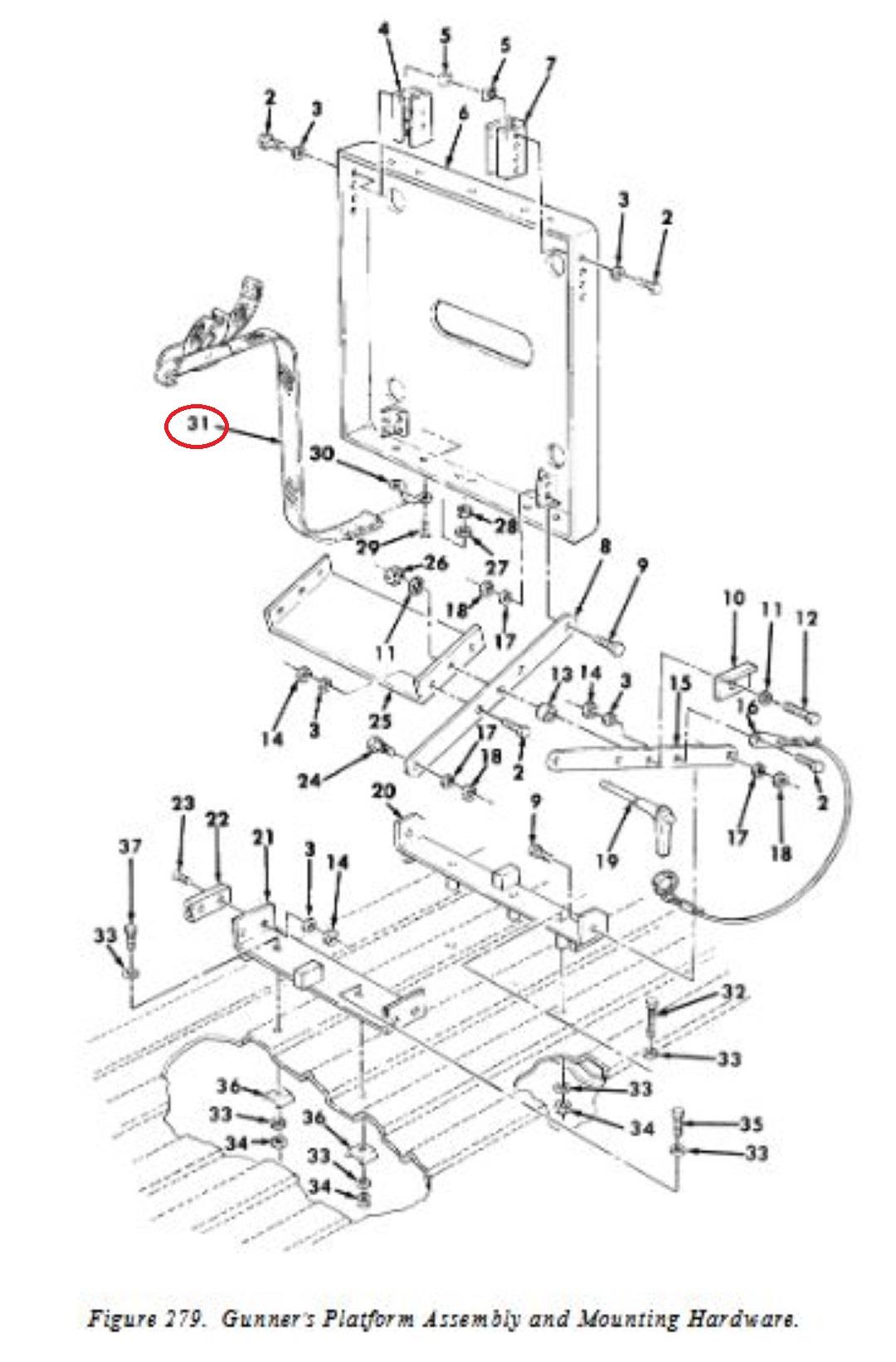 HM-1072 | HM-1072  Gunner's Platform Assembly Ammo Box Webbing Strap (2).JPG